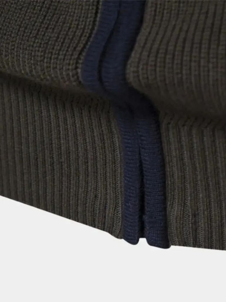 Essential Knit Zip-Up Sweatshirt - Cross & Crown