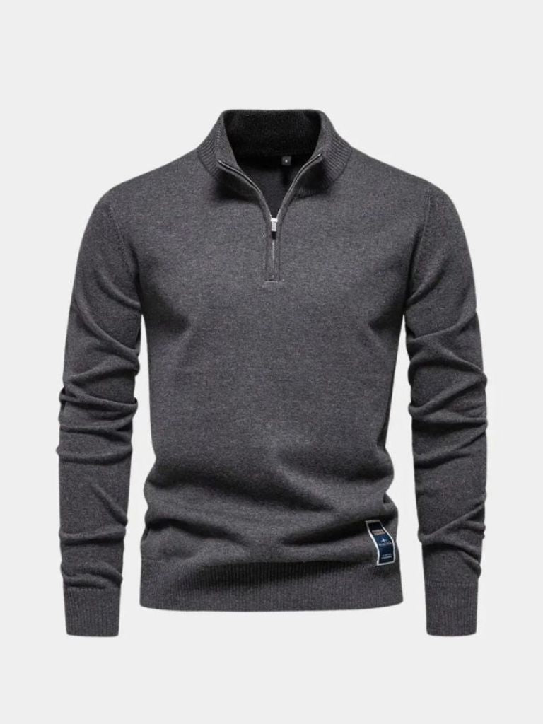 Essential Quarter-Zip Pullover - Cross & Crown