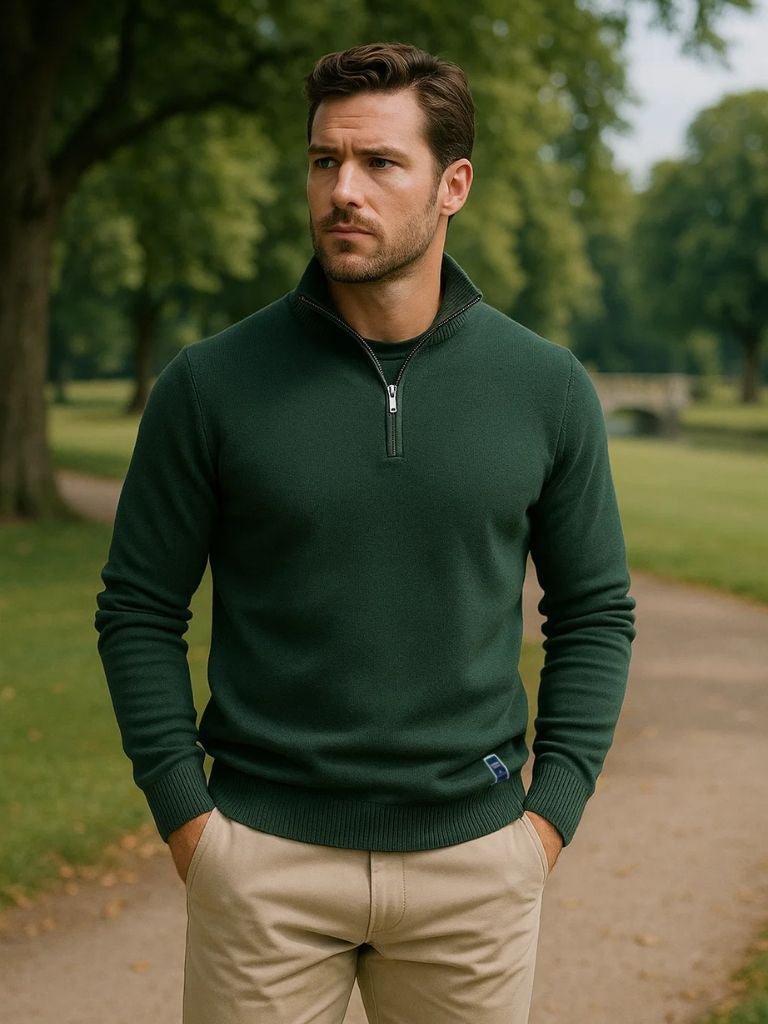 Essential Quarter-Zip Pullover - Cross & Crown