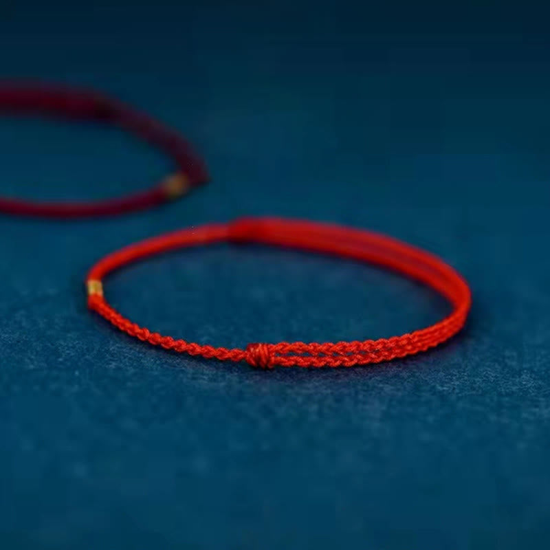 Geflochtenes Buddha-Armband Damen Fußkette mit Goldperlen