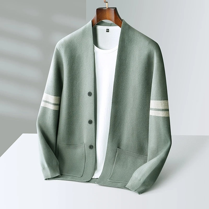 Cardigan Damen Tailliert Minimalistisch Freizeit