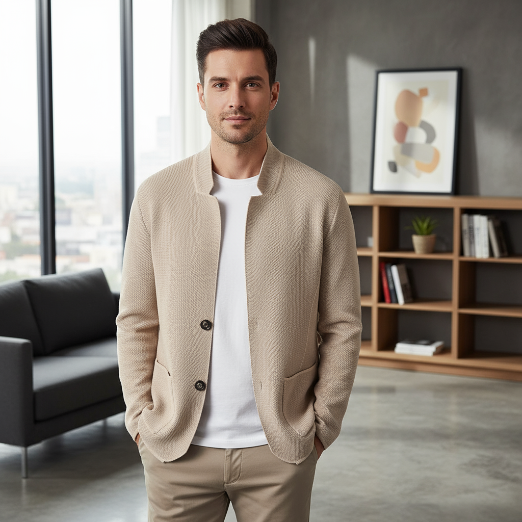 Cardigan Damen Leicht Minimalistisch Freizeit