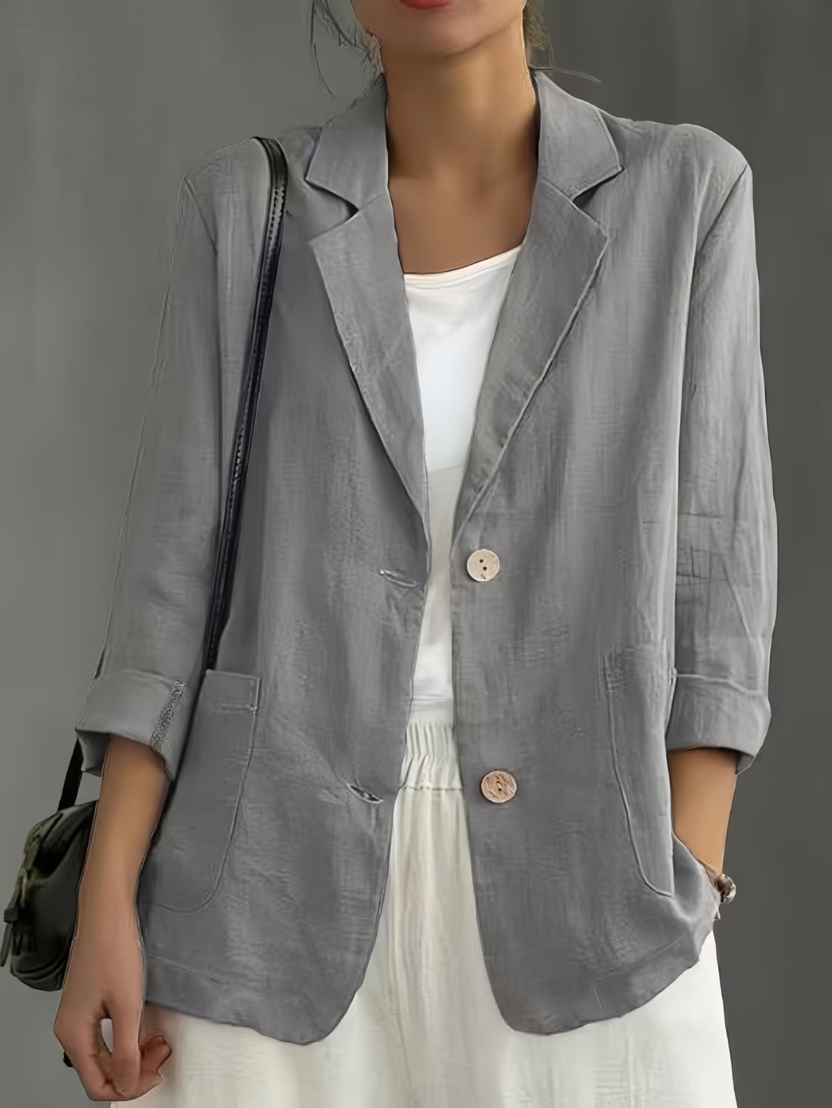 Blazer Damen Elegant & Leicht Kurzarm Jacke