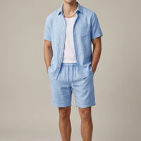 Zweiteiler Herren Kurzarmhemd Regular Fit Sommer Casual