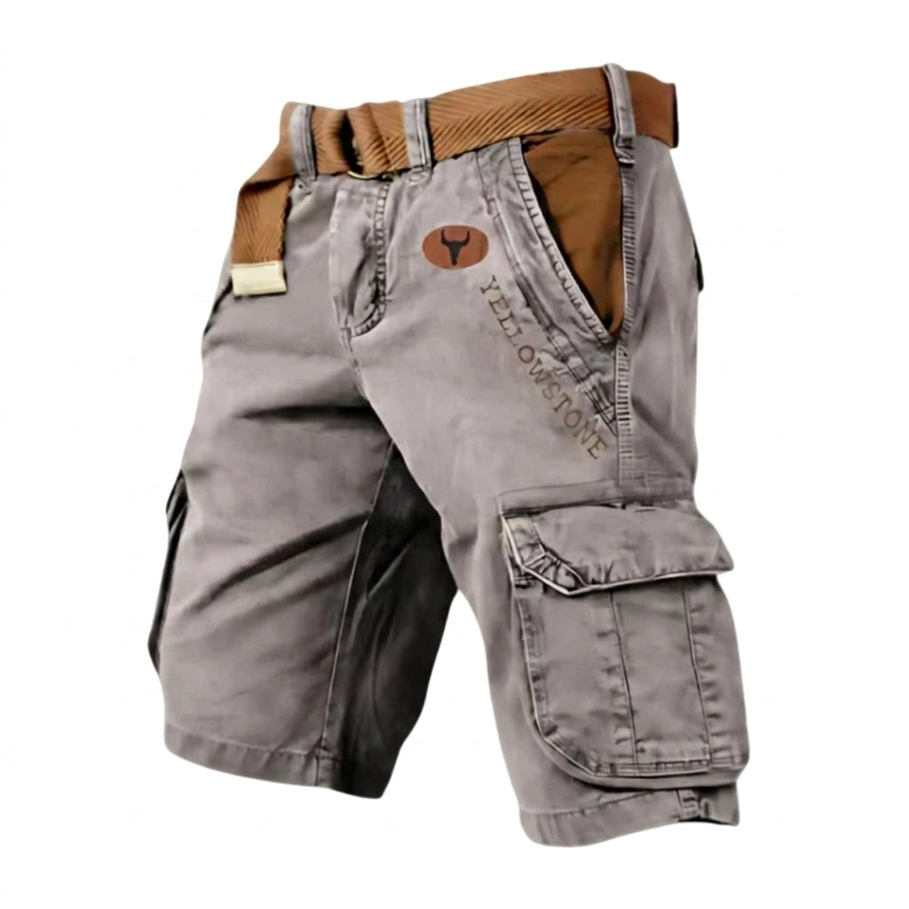 Cargo Shorts Herren Regular Fit Freizeit Beintaschen Logo