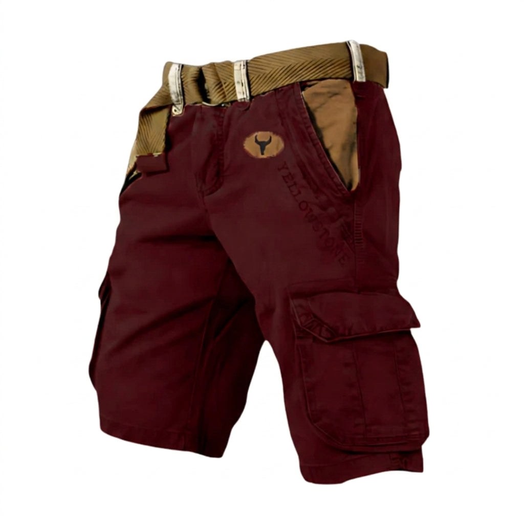 Cargo Shorts Herren Regular Fit Freizeit Beintaschen Logo