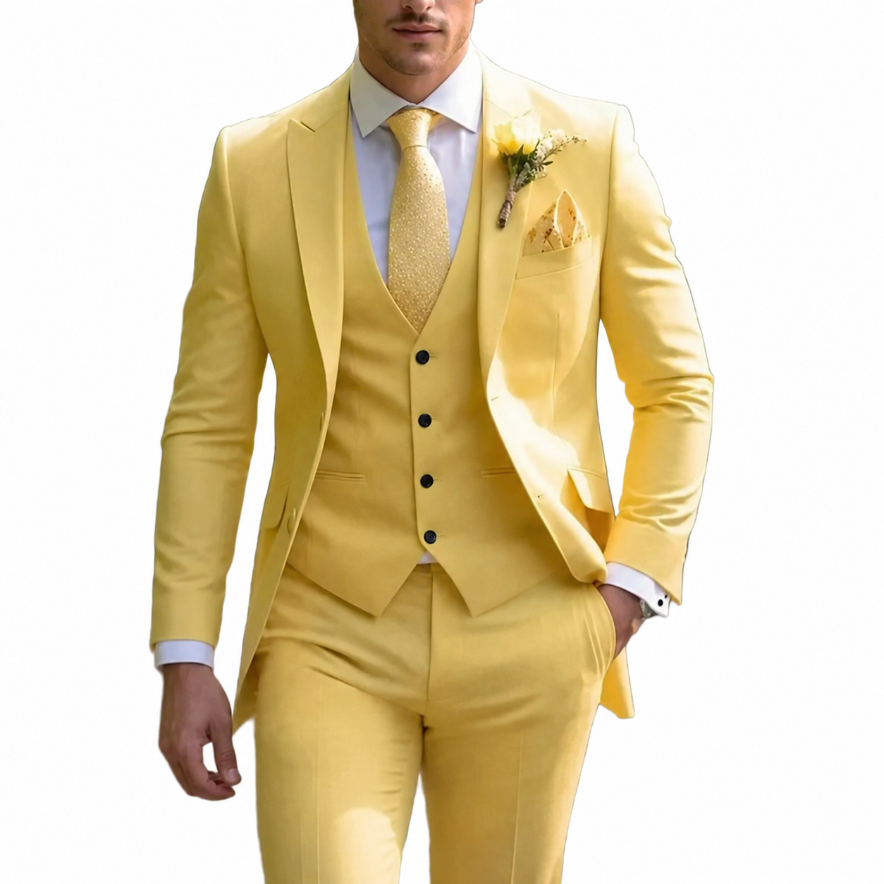 Dreiteiliger Anzug Herren Slim Fit Business