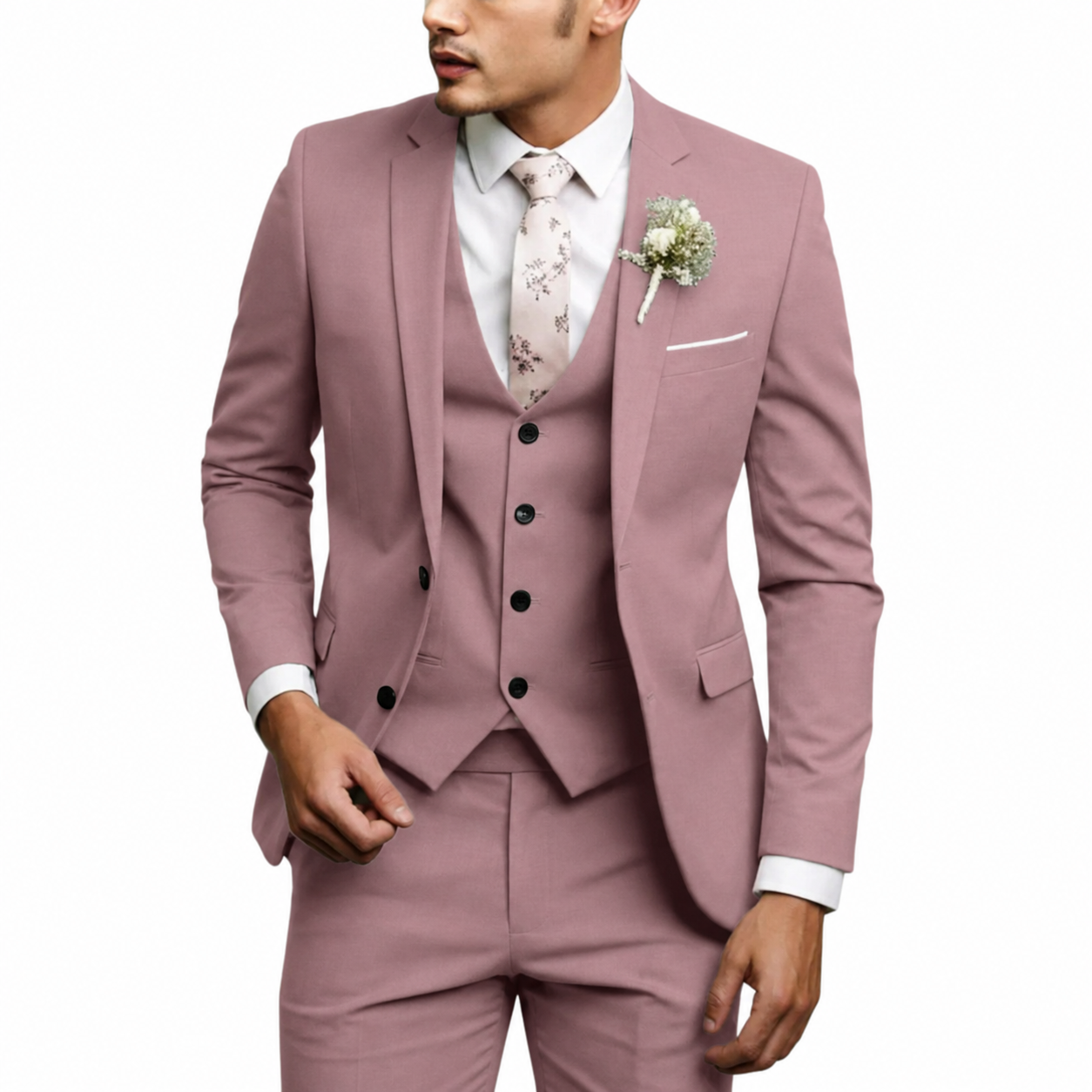 Dreiteiliger Anzug Herren Slim Fit Business