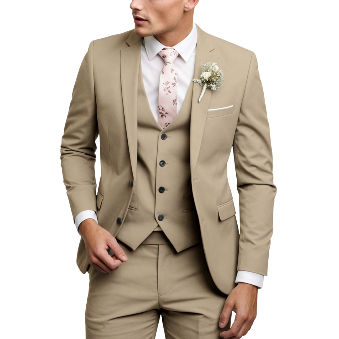 Dreiteiliger Anzug Herren Slim Fit Business