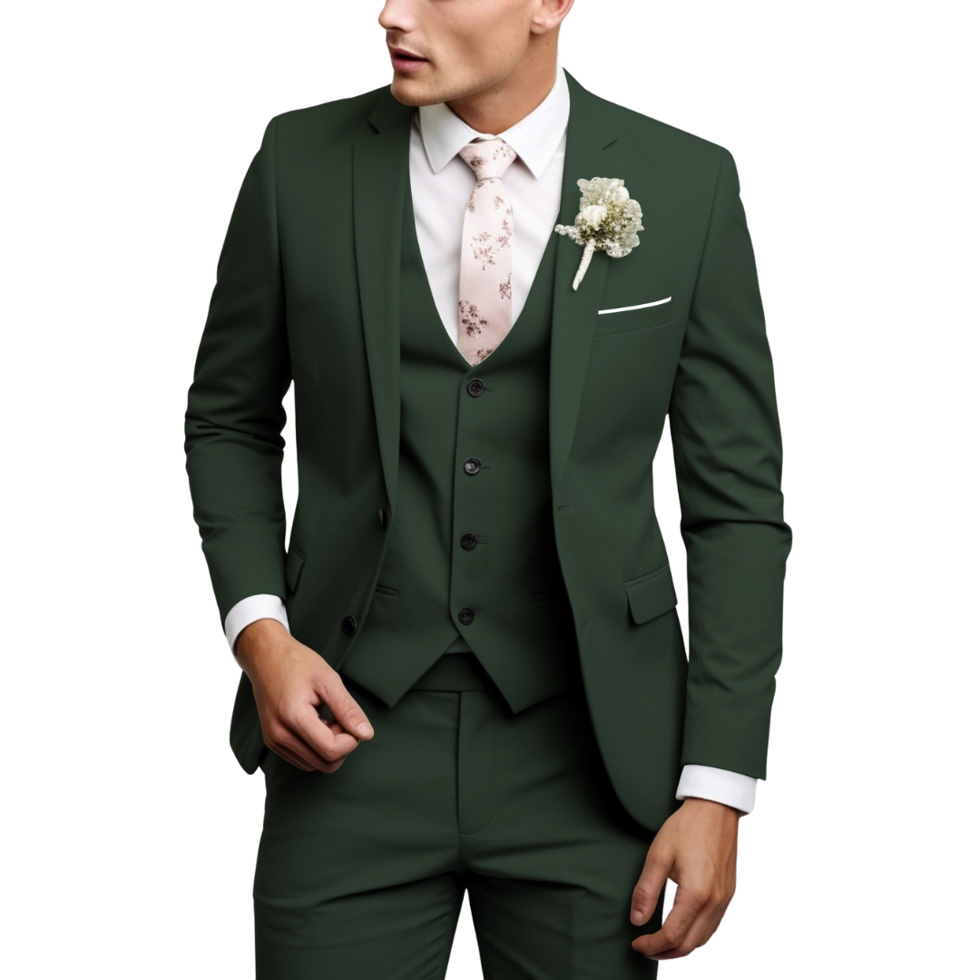 Dreiteiliger Anzug Herren Slim Fit Business