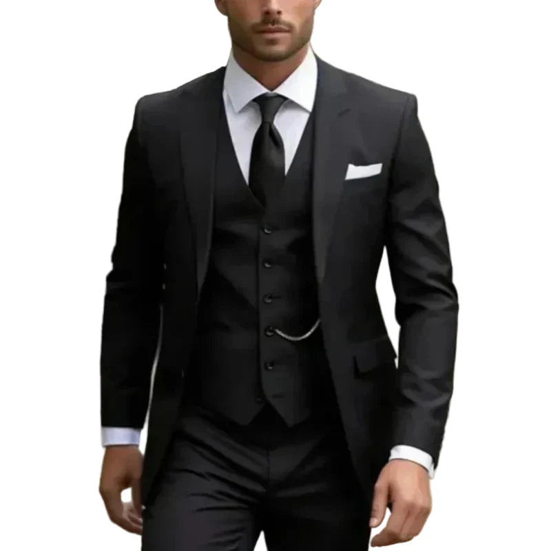 Dreiteiliger Anzug Herren Slim Fit Business