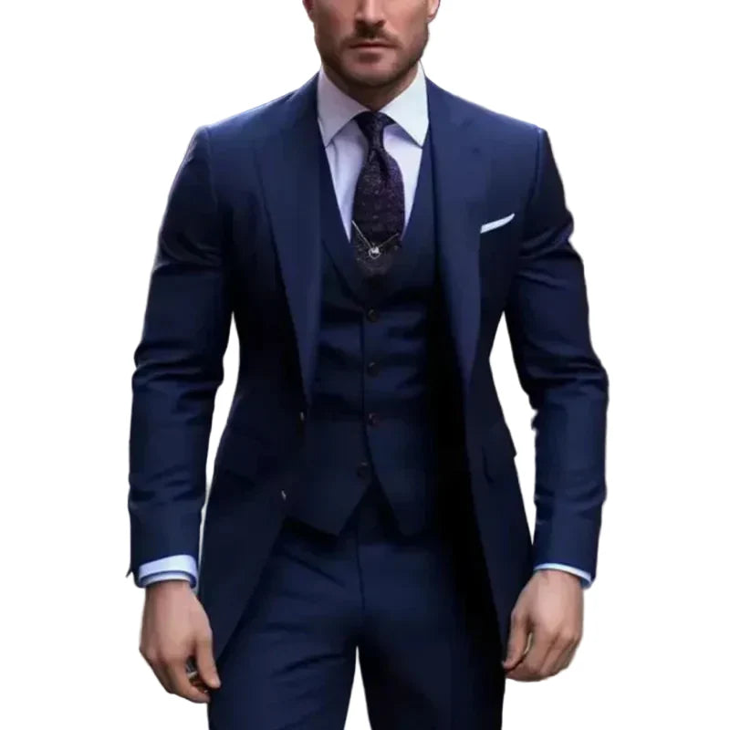Dreiteiliger Anzug Herren Slim Fit Business