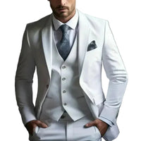 Dreiteiliger Anzug Herren Slim Fit Business