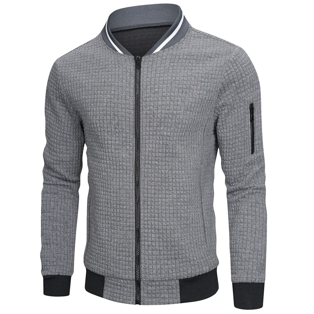 Steppjacke Herren Regular Fit Freizeit mit Stehkragen und Ärmeltasche