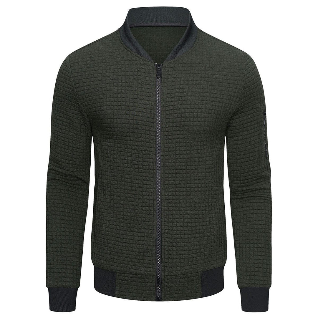 Steppjacke Herren Regular Fit Freizeit mit Stehkragen und Ärmeltasche