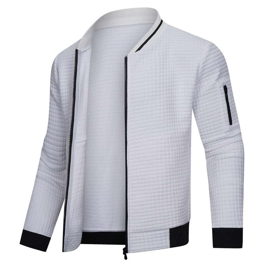 Steppjacke Herren Regular Fit Freizeit mit Stehkragen und Ärmeltasche