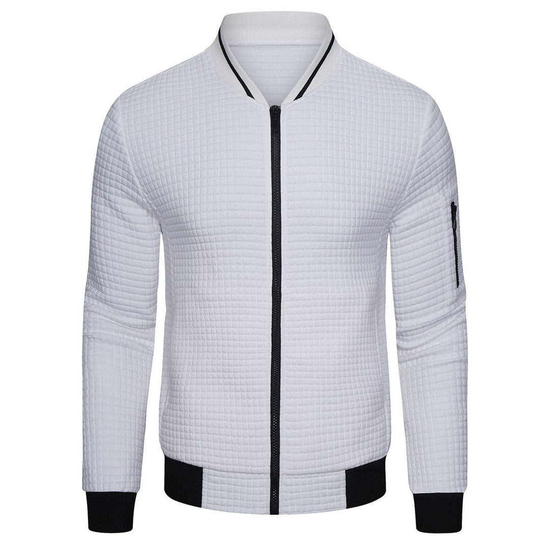 Steppjacke Herren Regular Fit Freizeit mit Stehkragen und Ärmeltasche
