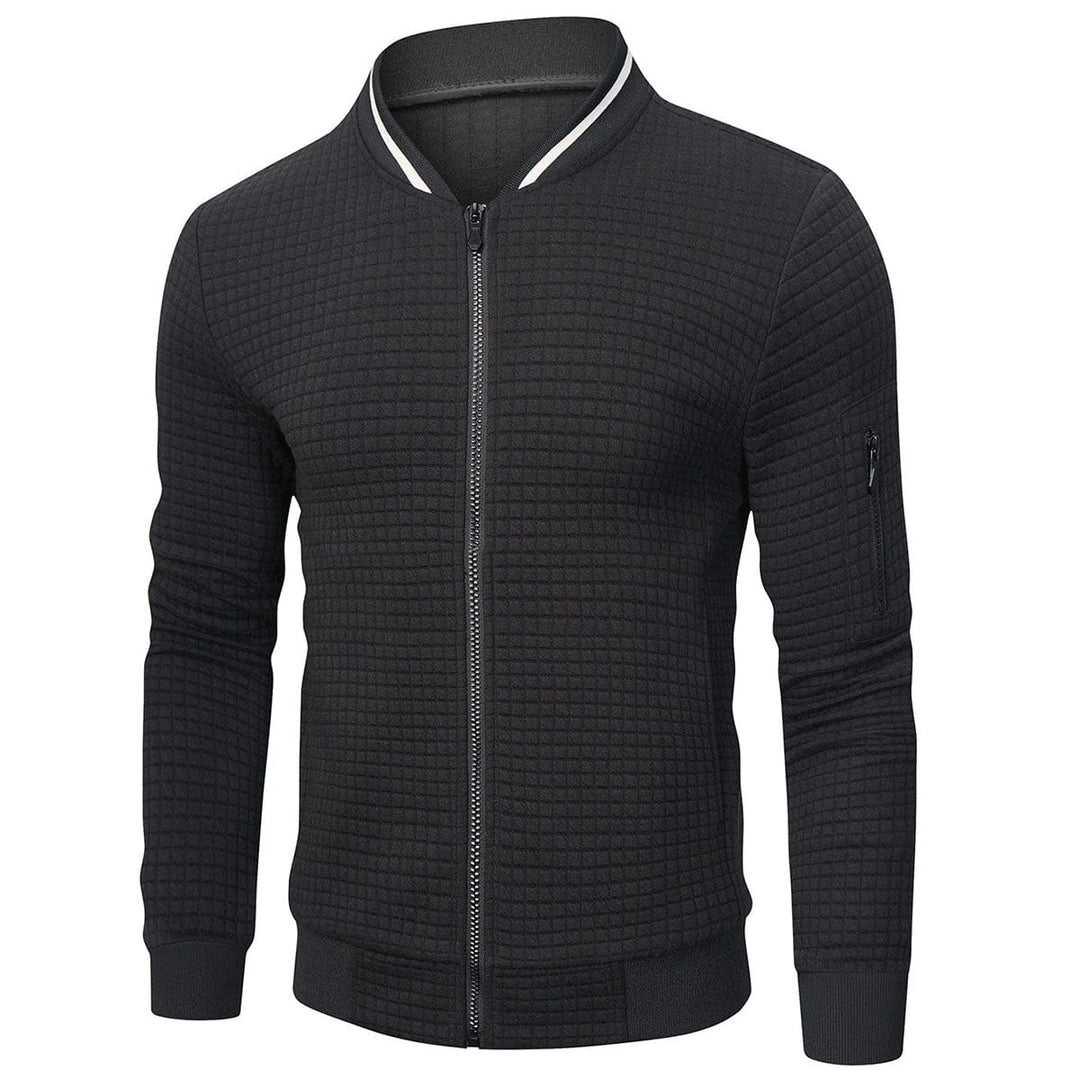 Steppjacke Herren Regular Fit Freizeit mit Stehkragen und Ärmeltasche