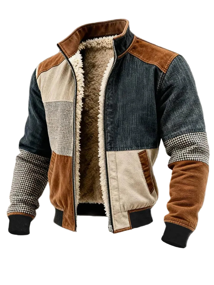 Jacke Herren Mehrteiliges Paneldesign Regular Fit Freizeit