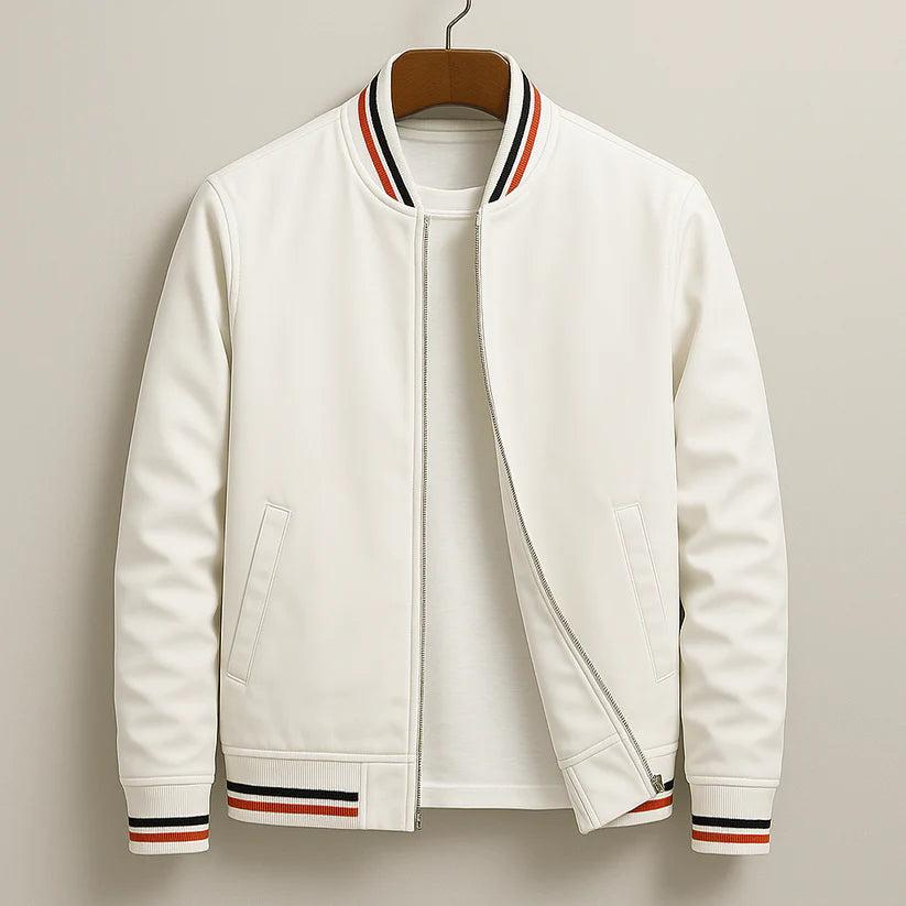 Jacke Herren Regular Fit Freizeit mit Reißverschluss und Streifen