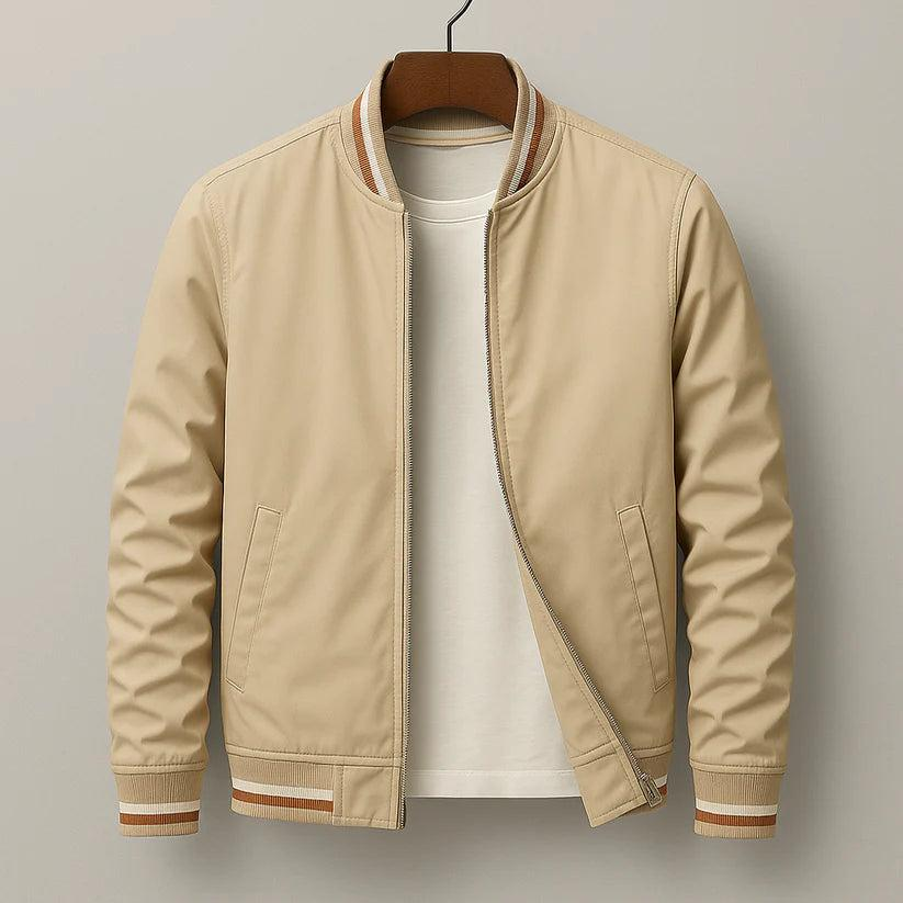 Jacke Herren Regular Fit Freizeit mit Reißverschluss und Rippkragen