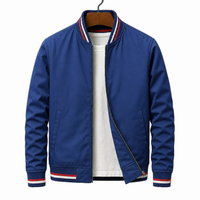 Jacke Herren Regular Fit Freizeit mit Reißverschluss und Streifen