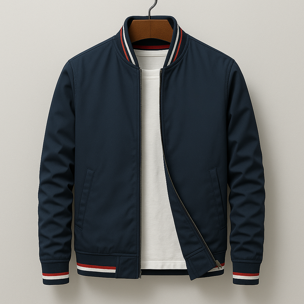 Jacke Herren Regular Fit Stehkragen Reißverschluss Freizeit