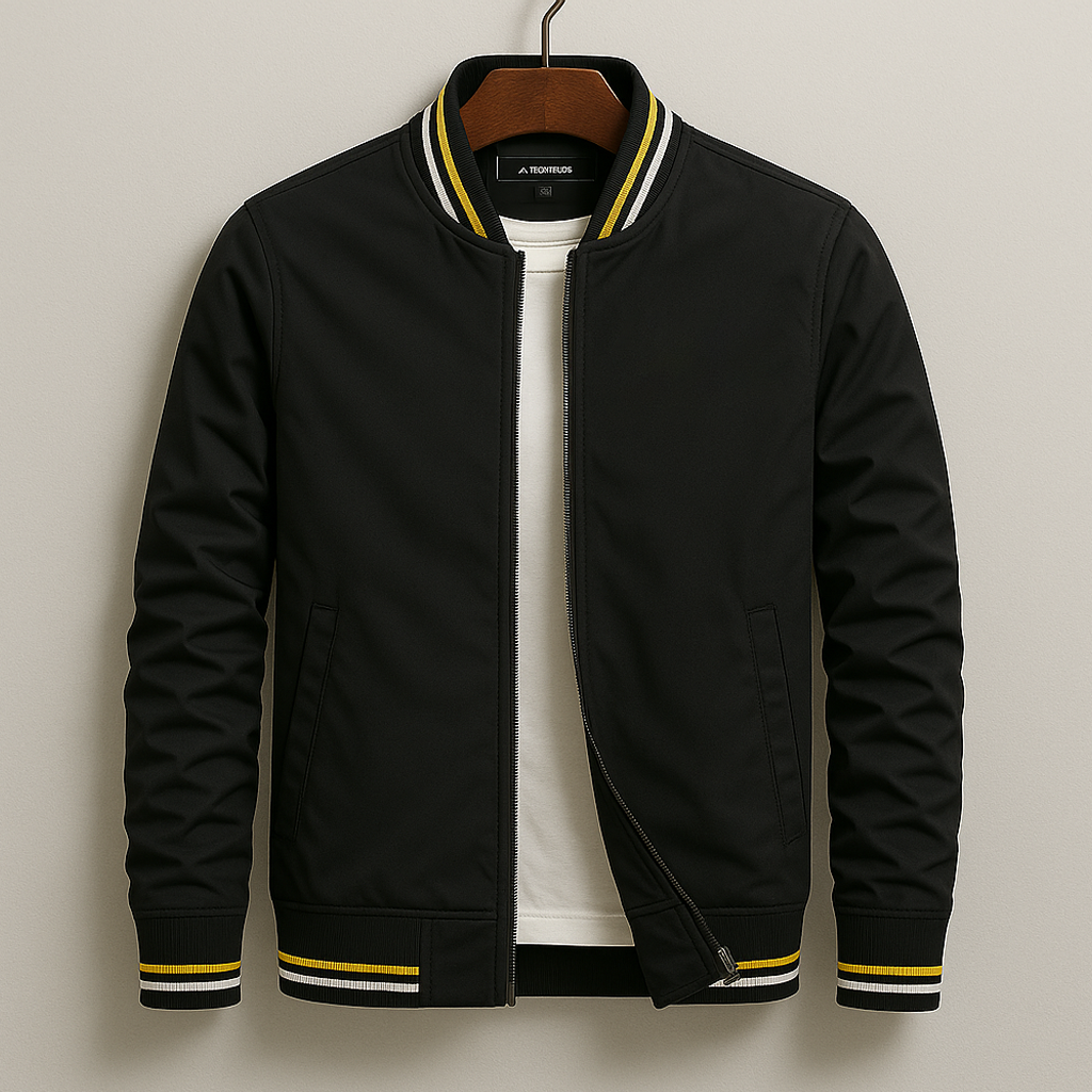 Jacke Herren Regular Fit Stehkragen Reißverschluss Freizeit