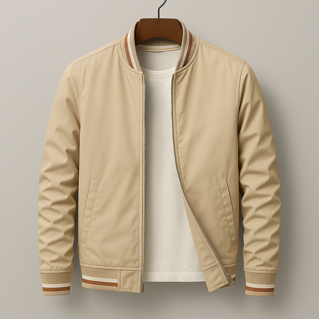 Jacke Herren Regular Fit Übergangszeit Stehkragen Reißverschluss