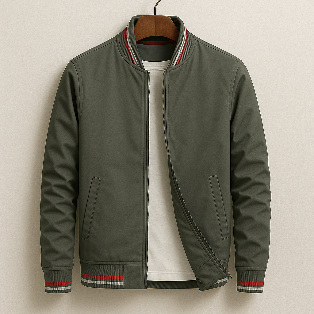 Jacke Herren Regular Fit Stehkragen Reißverschluss Freizeit