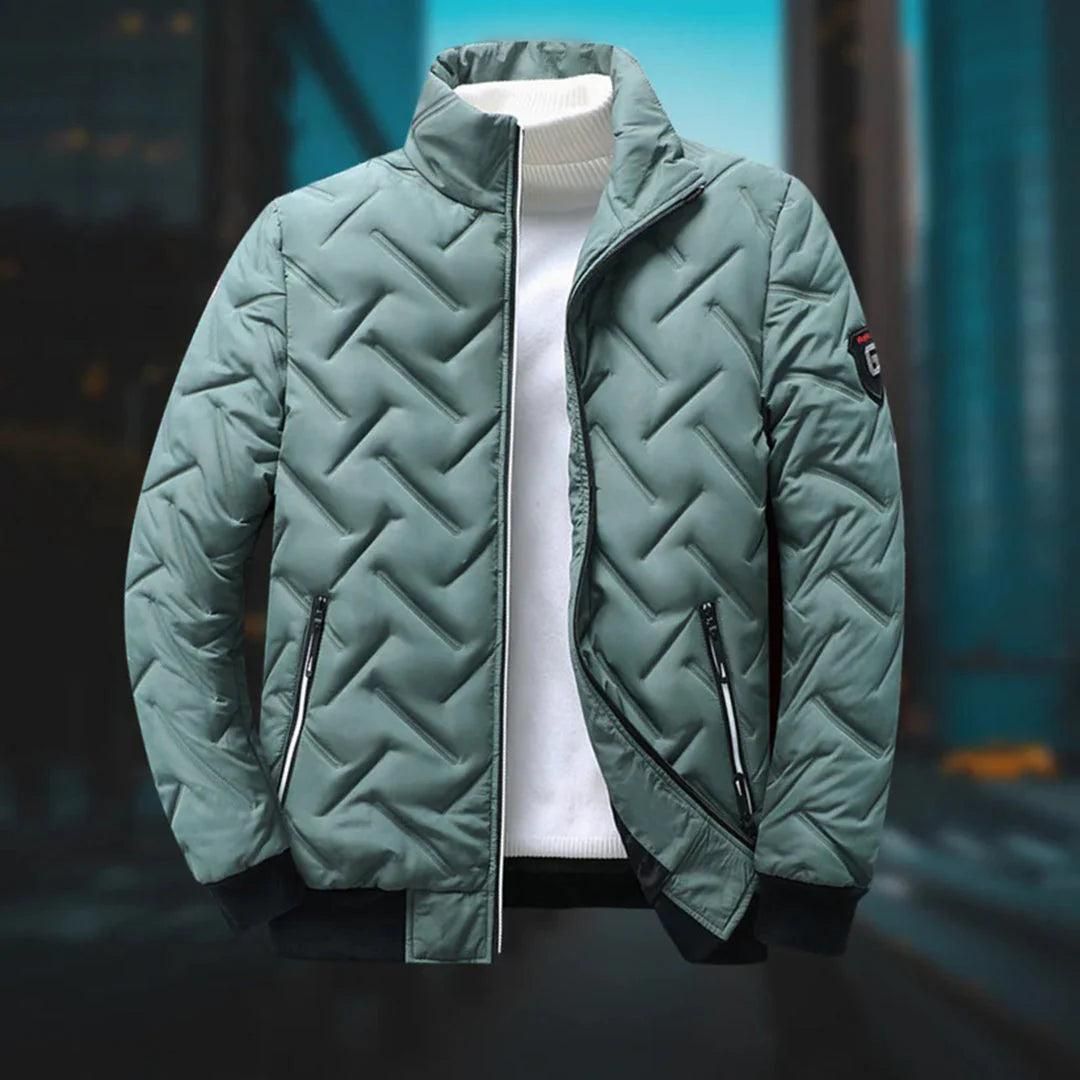 Jacke Herren Regular Fit Casual Stehkragen Steppmuster