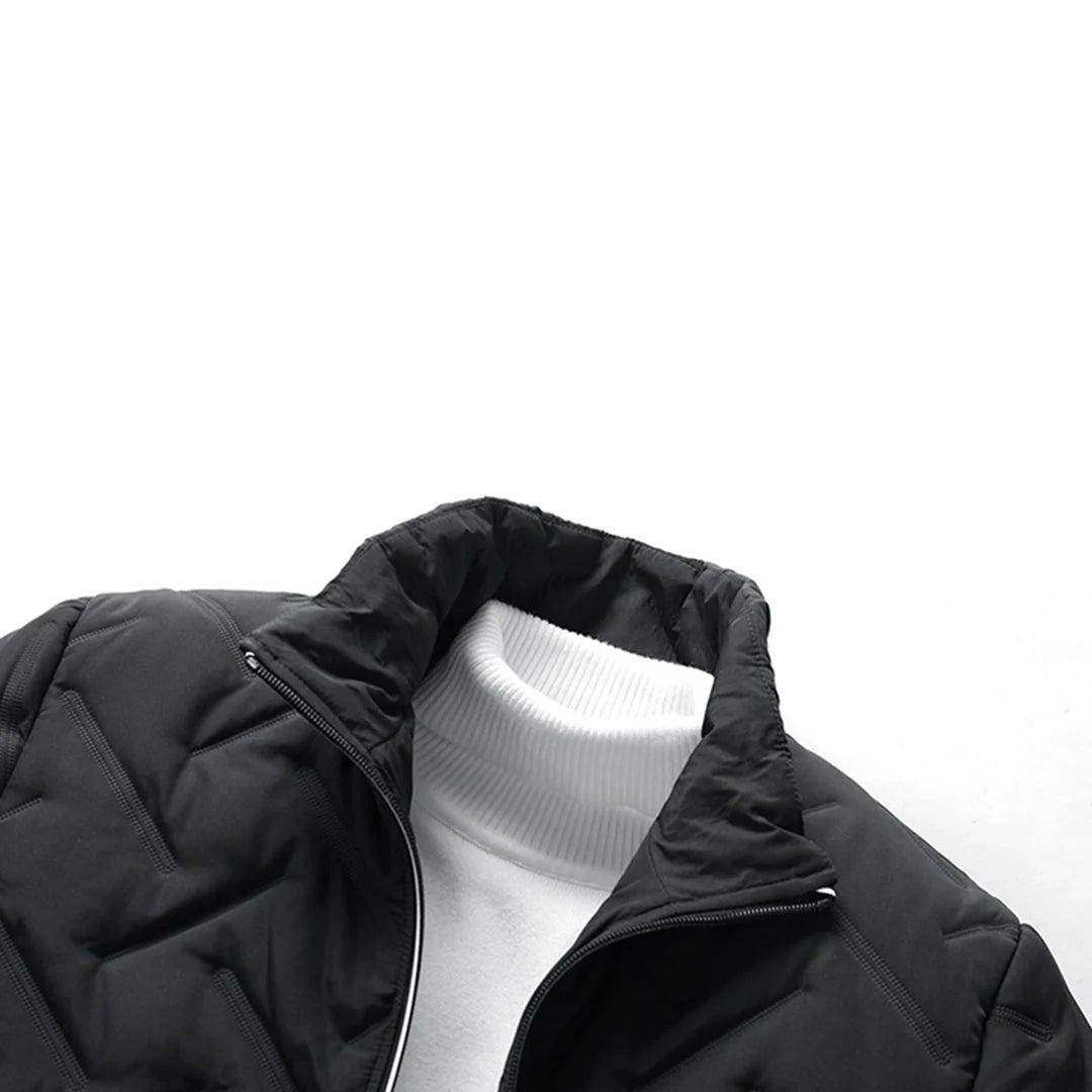 Jacke Herren Regular Fit Casual Stehkragen Steppmuster