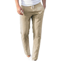 Herren-Leinenhose mit Kordelzug
