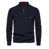 Pullover Herren Regular Fit Stehkragen Halb-Reißverschluss Freizeit