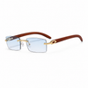 Sonnenbrille Herren Randlos Rechteckig Metallbrücke Verstellbar