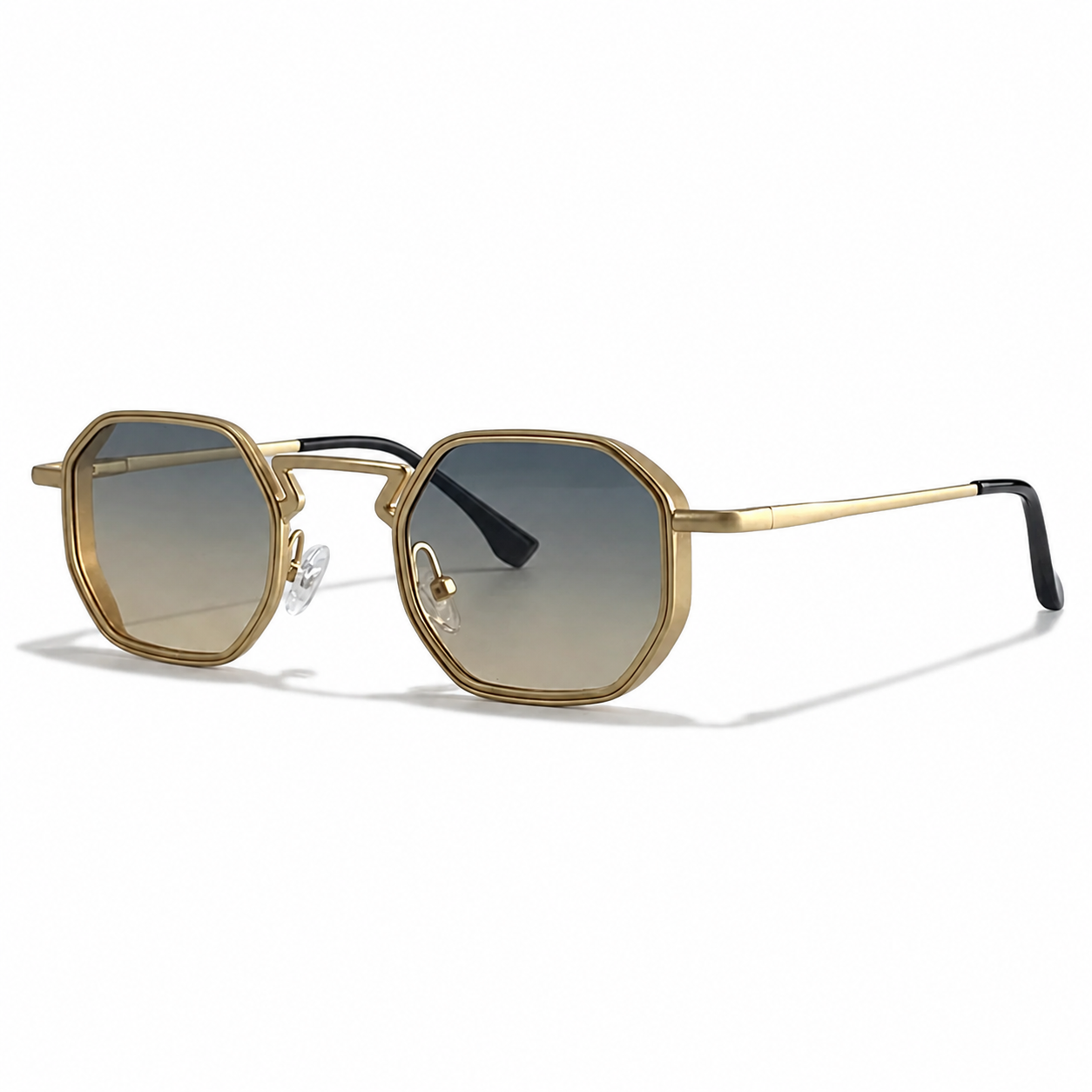 Sonnenbrille Herren Geometrisch Vollrand Winkelsteg Verstellbar
