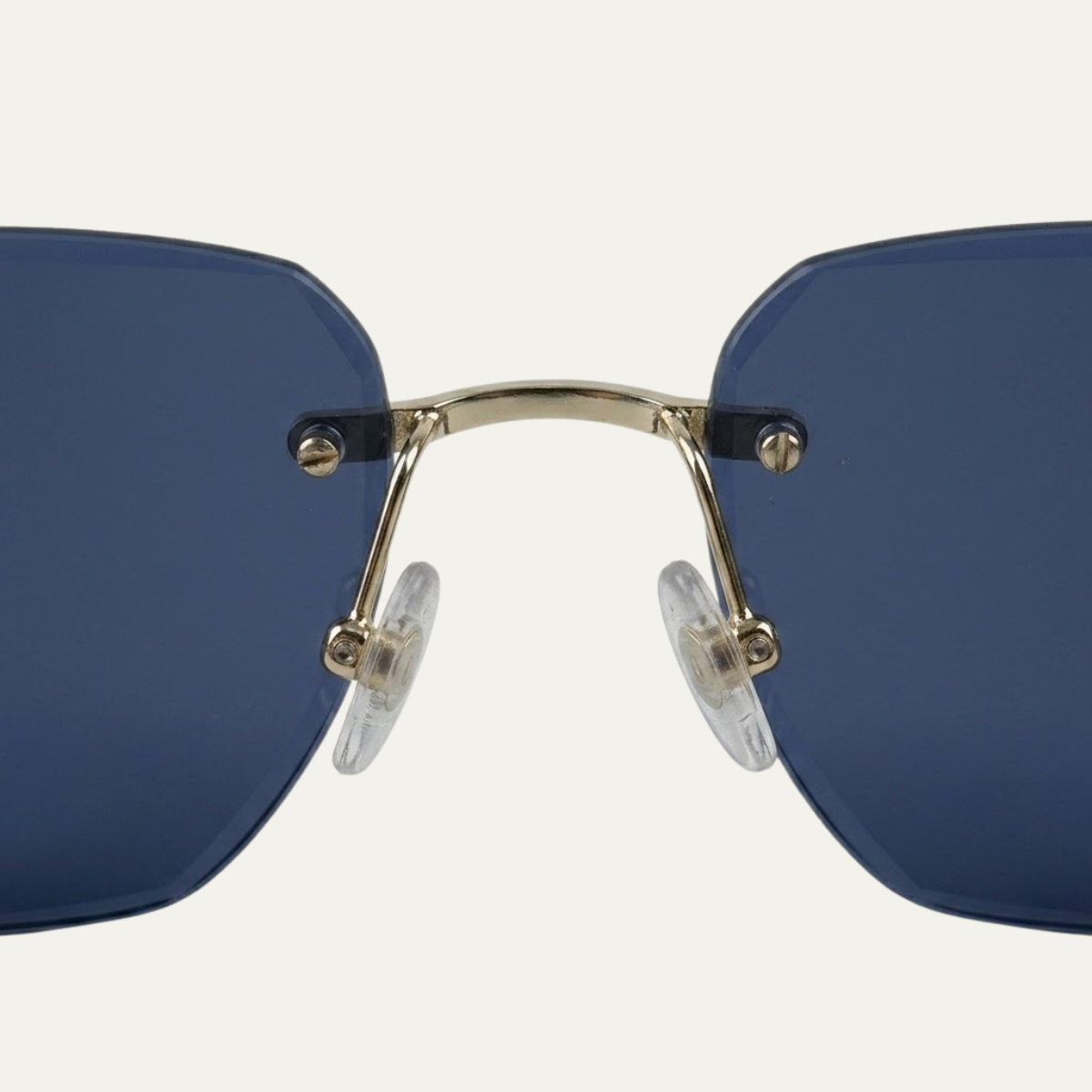 Sonnenbrille Herren Randlos Quadratisch Steinbesetzt Freizeit