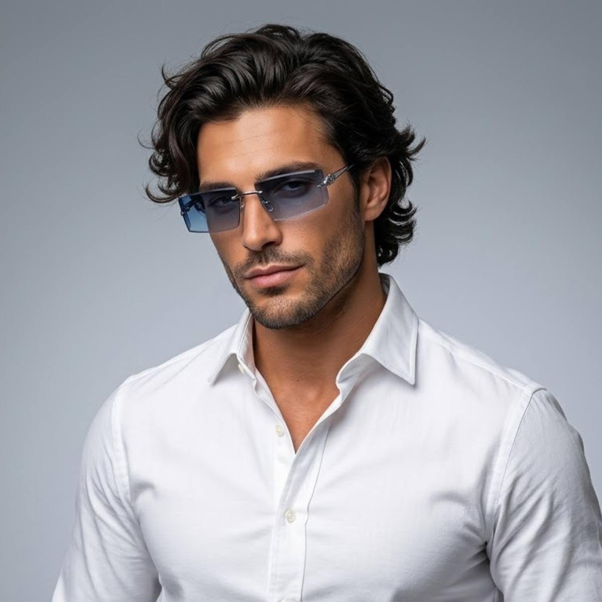 Sonnenbrille Herren Rechteckig Verstellbare Nasenpads Freizeit