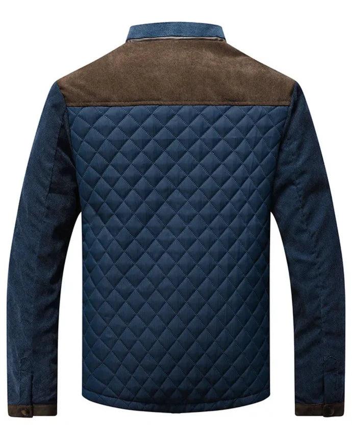 Steppjacke Herren Regular Fit Freizeit Stehkragen