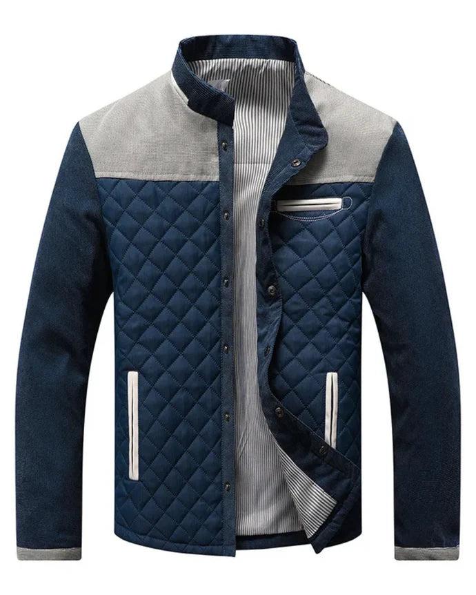Steppjacke Herren Regular Fit Freizeit Stehkragen