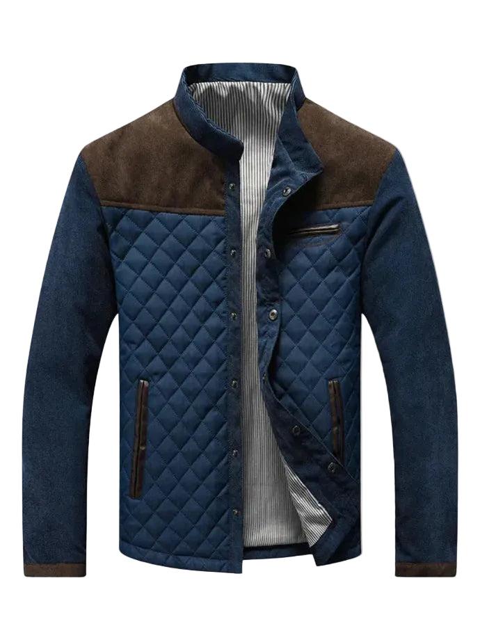 Steppjacke Herren Regular Fit Freizeit Stehkragen