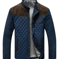 Steppjacke Herren Regular Fit Freizeit Stehkragen