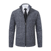 Strickcardigan Herren Regular Fit Freizeit Stehkragen Reißverschluss