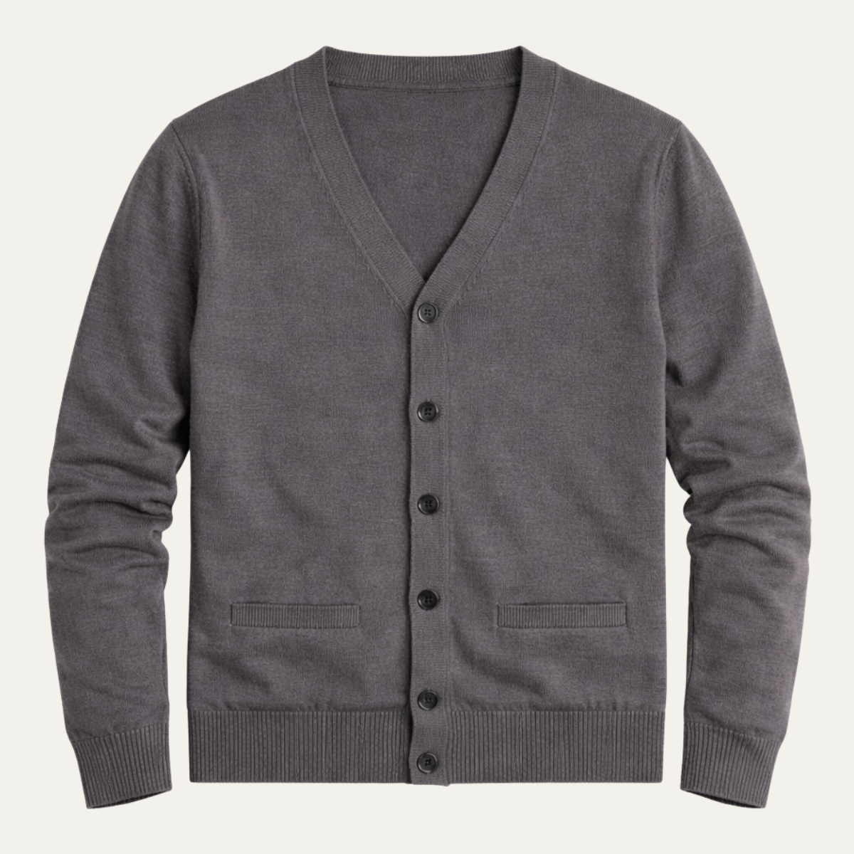Strickjacke Herren Regular Fit Freizeit V-Ausschnitt Knopfleiste