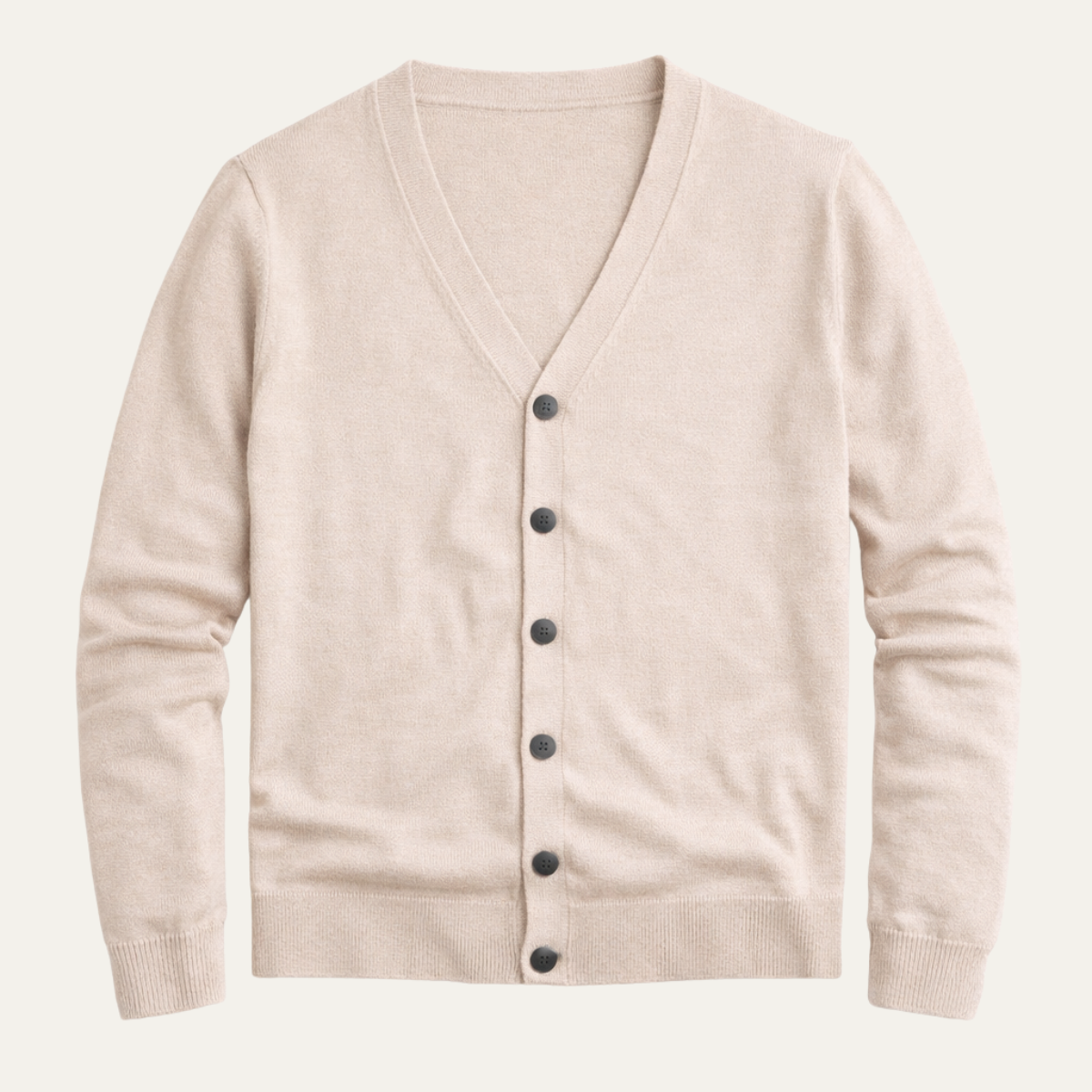 Strickjacke Herren Regular Fit Freizeit V-Ausschnitt Knopfleiste