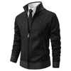 Strickjacke Herren Regular Fit Freizeit Stehkragen Reißverschluss