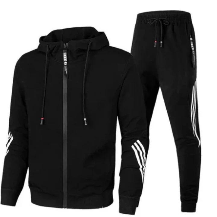 Trainingsanzug Herren Slim Fit Sport Zweiteiler