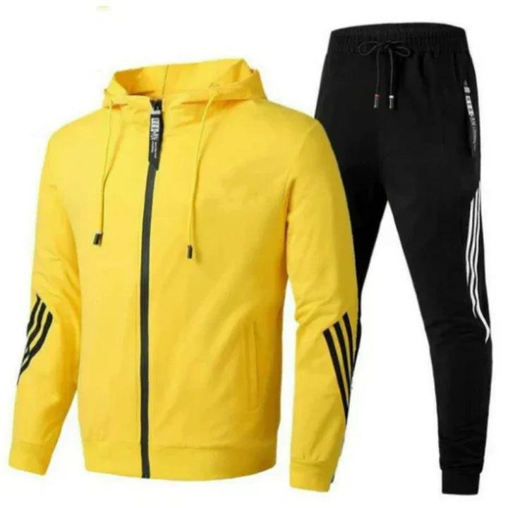 Trainingsanzug Herren Slim Fit Sport Zweiteiler