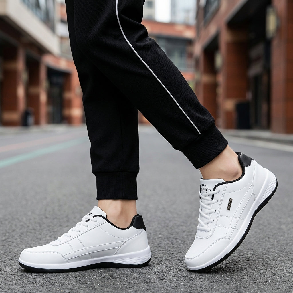 Sneaker Herren Vegan Leder Bequem Alltag