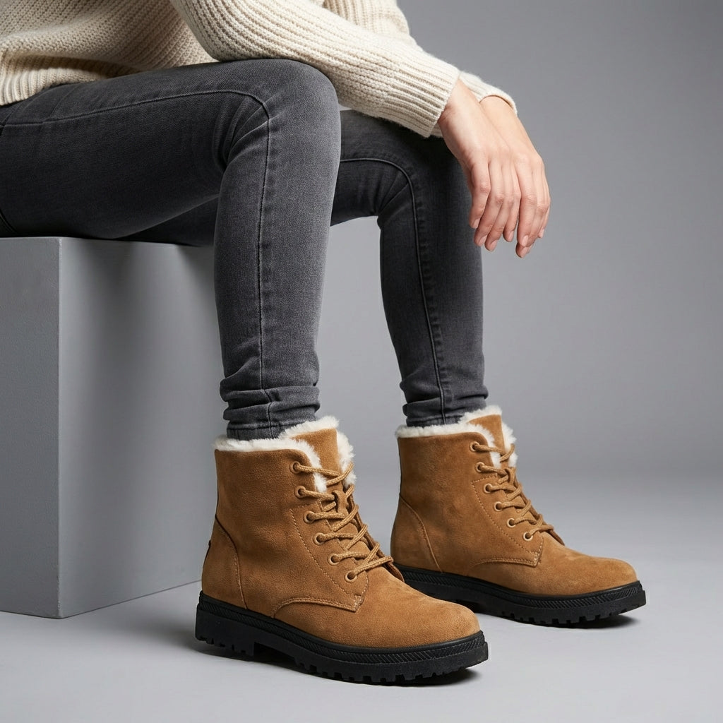 Ankle Boots Damen Vegan Leder Elegant Alltag & Freizeit